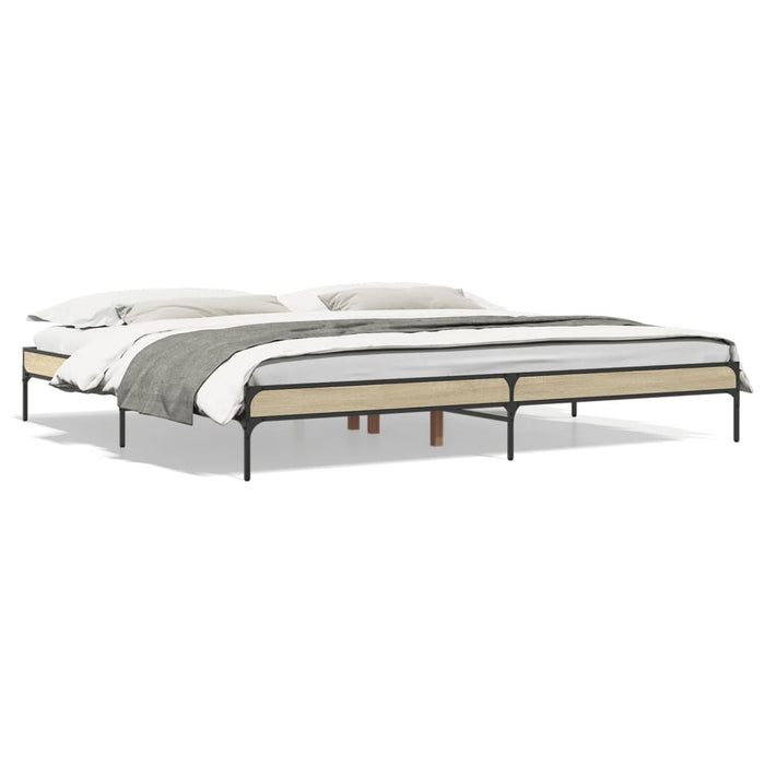 Bed Frame without Mattress Sonoma Oak 200x200 cm