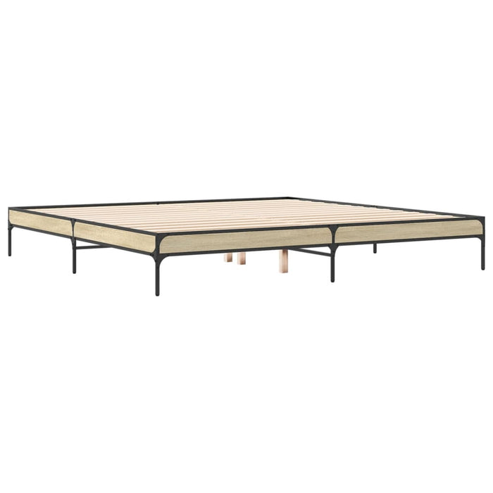 Bed Frame without Mattress Sonoma Oak 200x200 cm