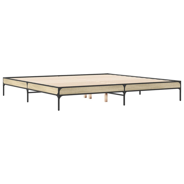 Bed Frame without Mattress Sonoma Oak 200x200 cm