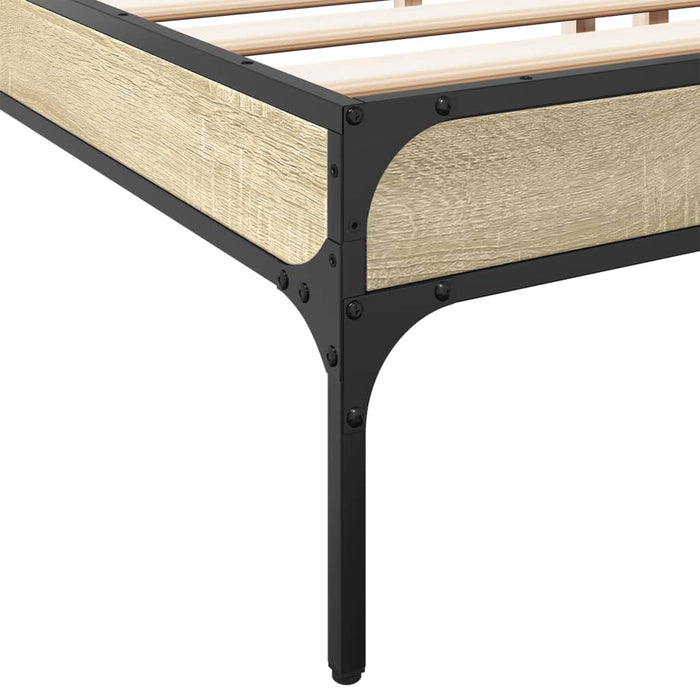 Bed Frame without Mattress Sonoma Oak 200x200 cm