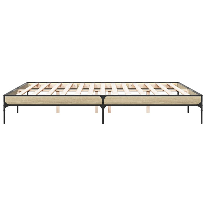 Bed Frame without Mattress Sonoma Oak 180x200 cm Super King