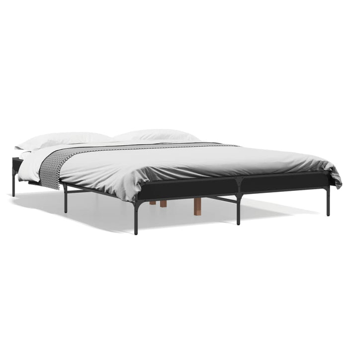 Bed Frame without Mattress Black 160x200 cm