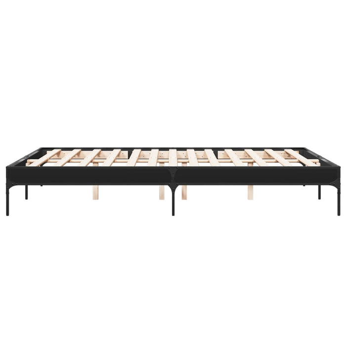 Bed Frame without Mattress Black 160x200 cm