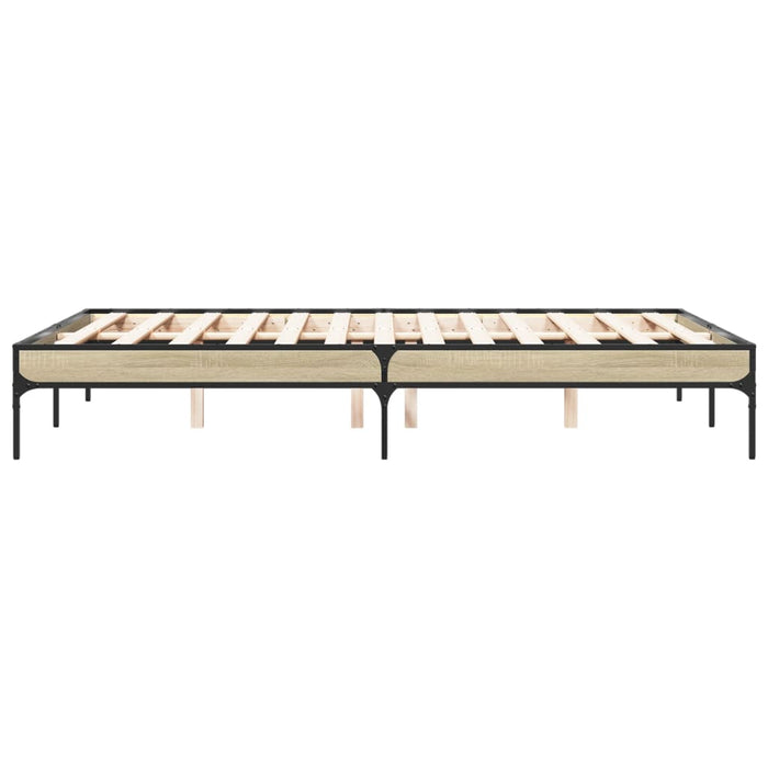 Bed Frame without Mattress Sonoma Oak 140x190 cm