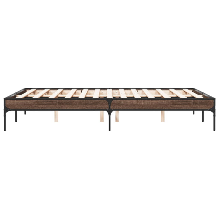 Bed Frame without Mattress Brown Oak 120x190 cm Small Double