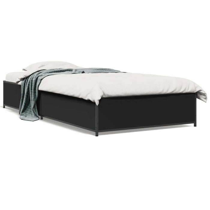 Bed Frame without Mattress Black 75x190 cm Small Single