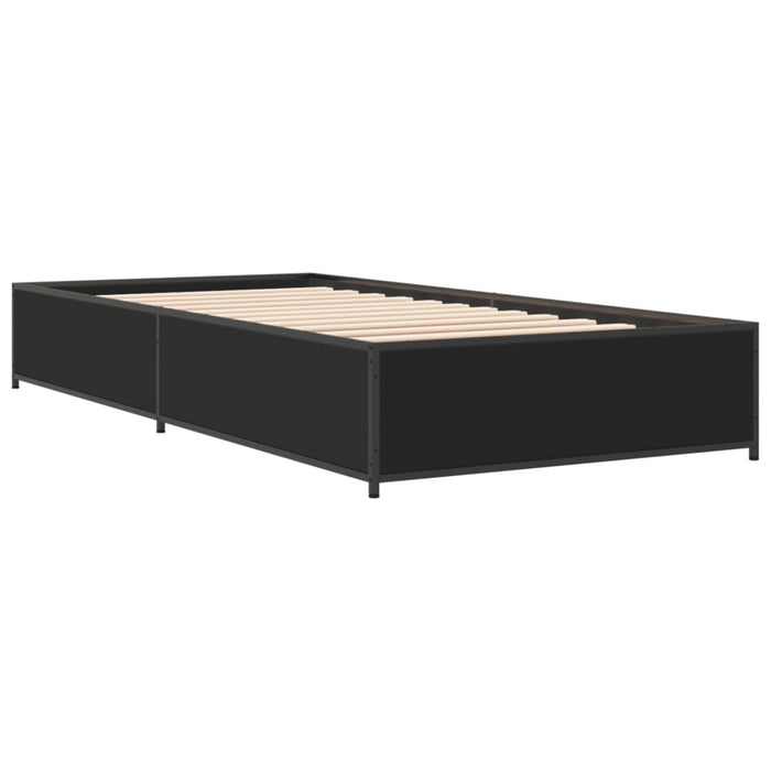 Bed Frame without Mattress Black 75x190 cm Small Single