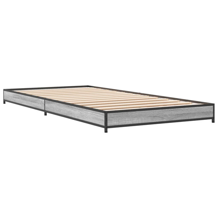 Bed Frame without Mattress Grey Sonoma 100x200 cm