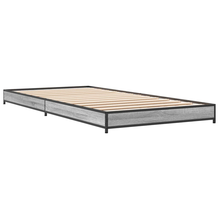 Bed Frame without Mattress Grey Sonoma 100x200 cm