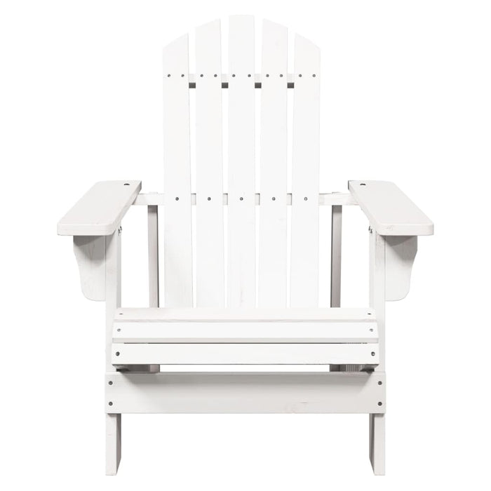 Adirondack Chair White 69x85x90.5 cm Solid Wood Fir