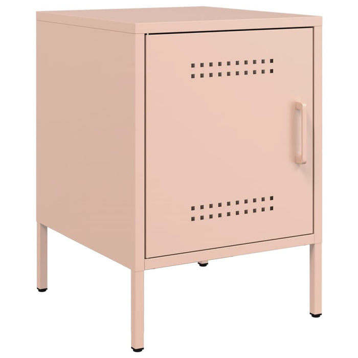 Bedside Cabinet Pink 36x39x50.5 cm Steel