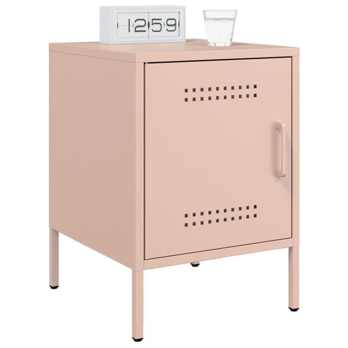 Bedside Cabinet Pink 36x39x50.5 cm Steel