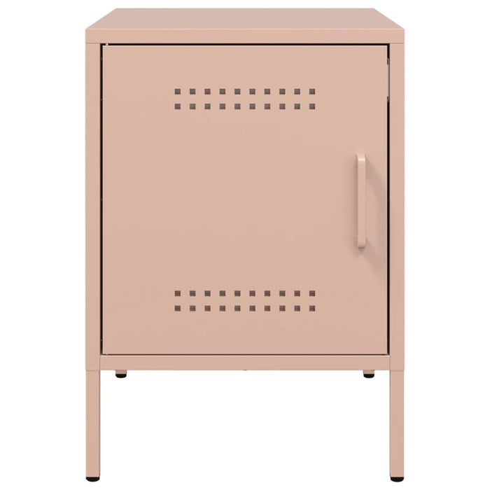 Bedside Cabinet Pink 36x39x50.5 cm Steel