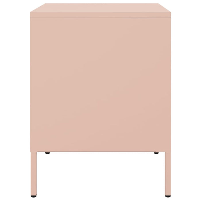 Bedside Cabinet Pink 36x39x50.5 cm Steel