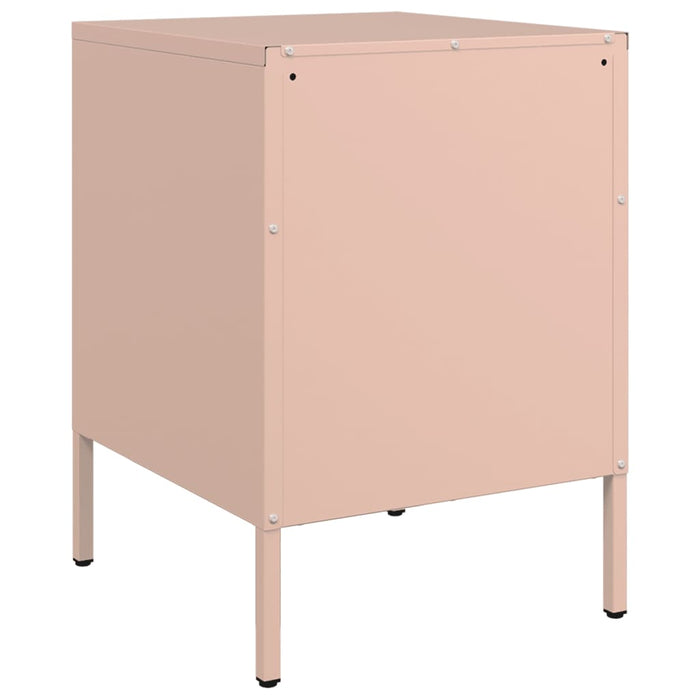 Bedside Cabinet Pink 36x39x50.5 cm Steel