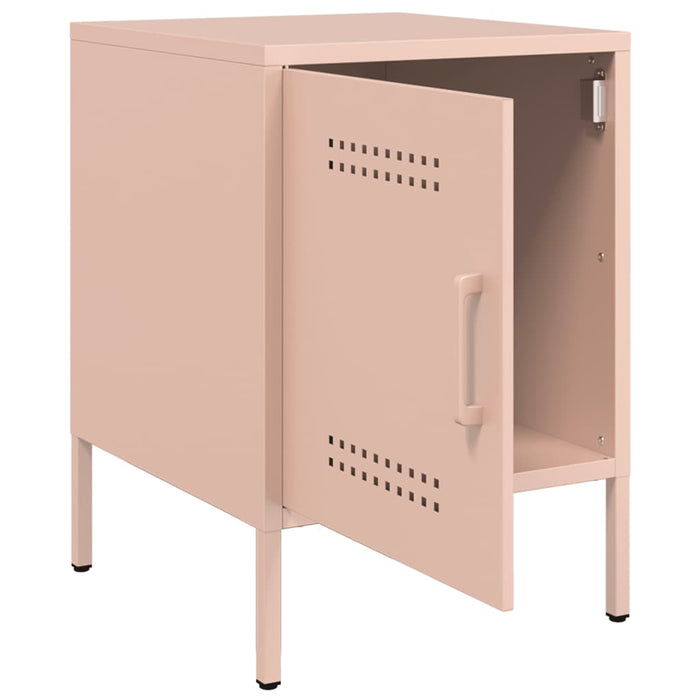 Bedside Cabinet Pink 36x39x50.5 cm Steel