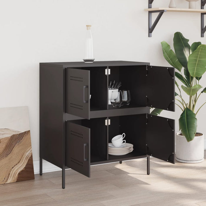 Sideboard Black 68x39x79 cm Steel