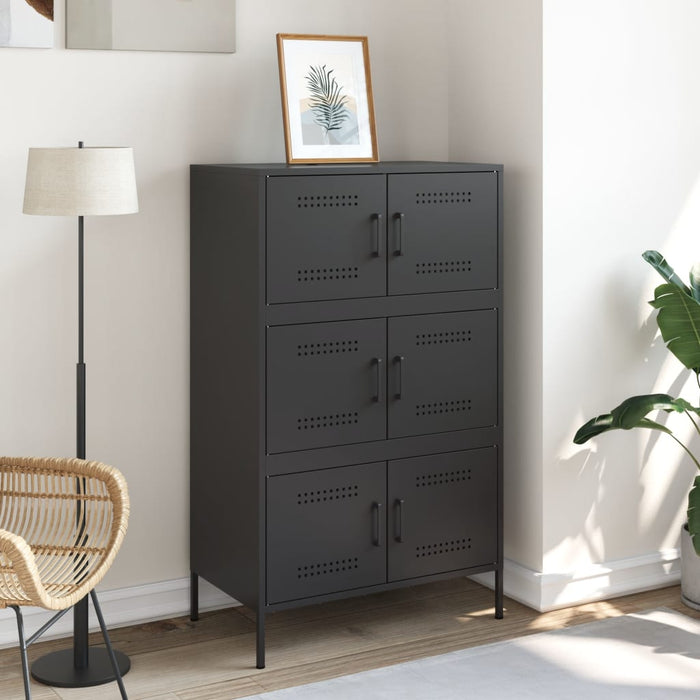 Highboard Black 68x39x113 см стомана