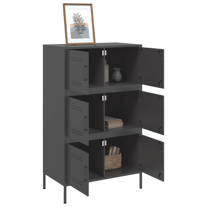 Highboard Black 68x39x113 см стомана