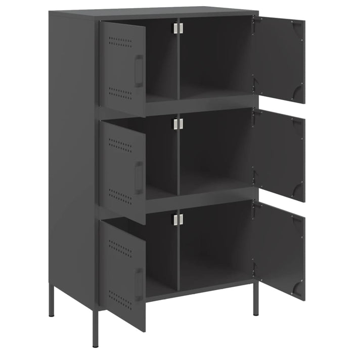 Highboard Black 68x39x113 см стомана