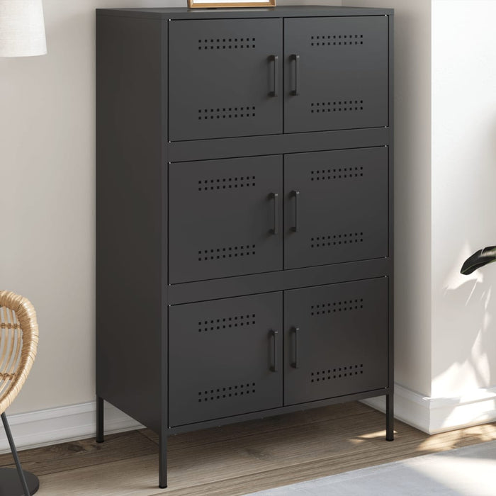 Highboard Black 68x39x113 см стомана