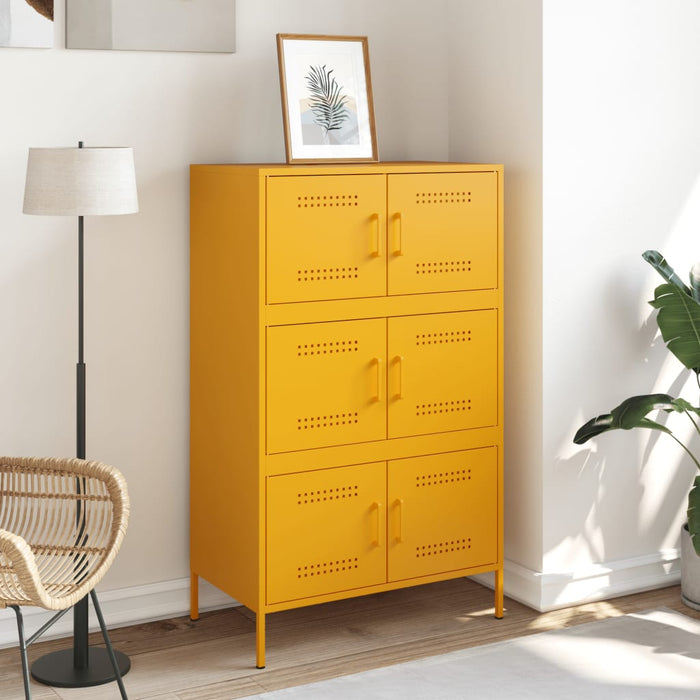 Highboard Mustard Yellow 68x39x113 см стомана