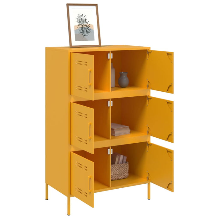 Highboard Mustard Yellow 68x39x113 см стомана