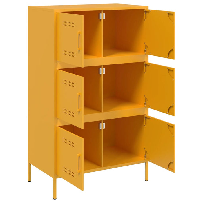 Highboard Mustard Yellow 68x39x113 см стомана