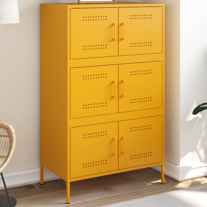 Highboard Mustard Yellow 68x39x113 см стомана