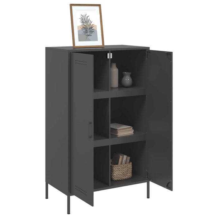 Highboard Black 68x39x113 см стомана