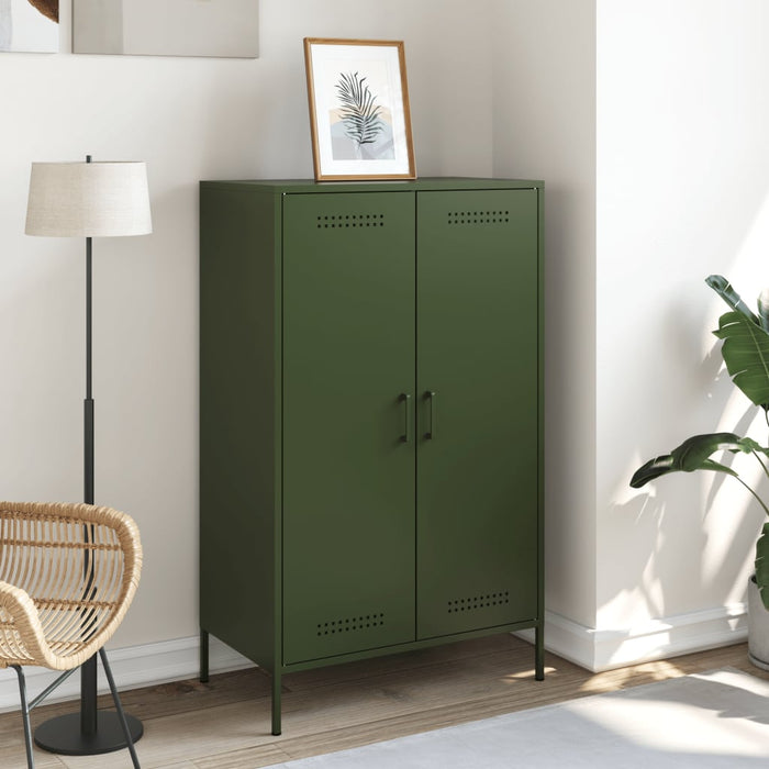 Highboard Olive Green 68x39x113 см стомана