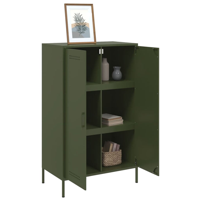 Highboard Olive Green 68x39x113 см стомана