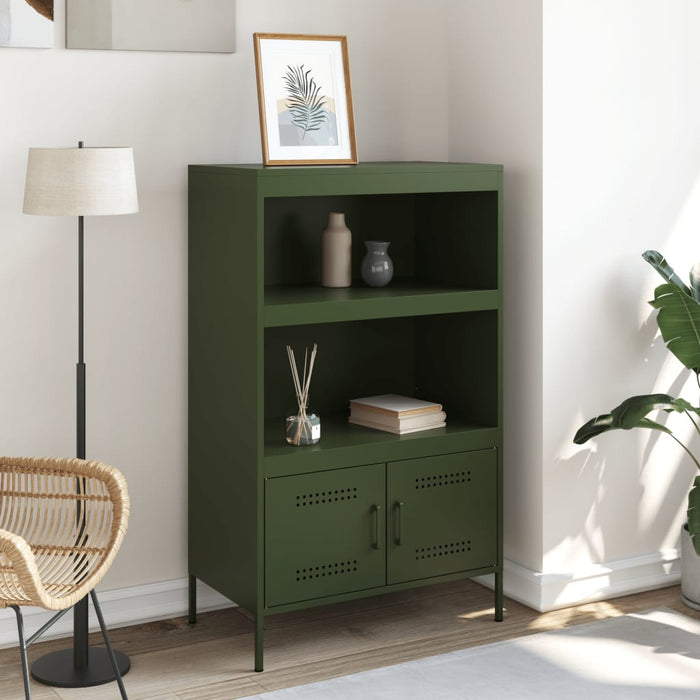 Highboard Olive Green 68x39x113 см стомана