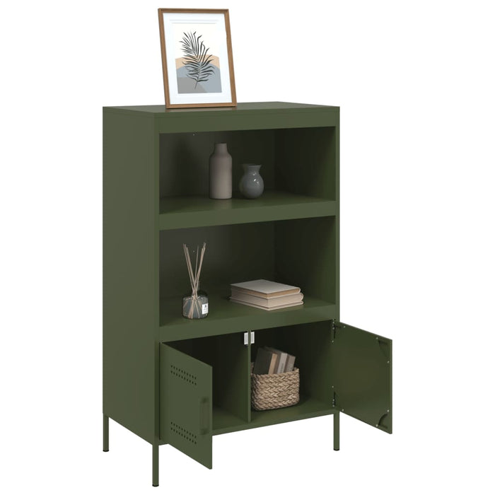 Highboard Olive Green 68x39x113 см стомана