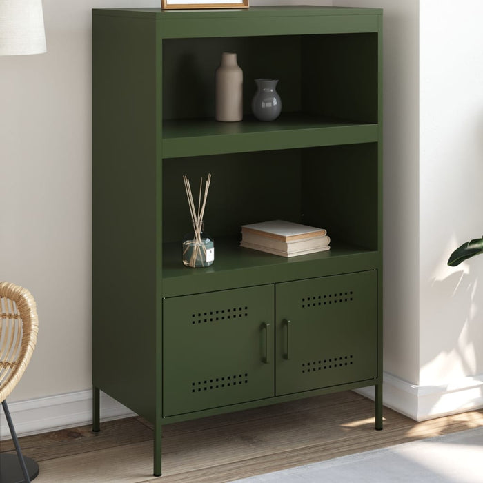 Highboard Olive Green 68x39x113 см стомана