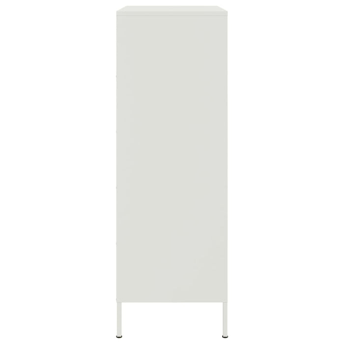 Highboard White 68x39x113 cm Steel