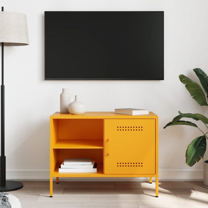 TV Cabinet Mustard Yellow 68x39x50.5 cm Steel