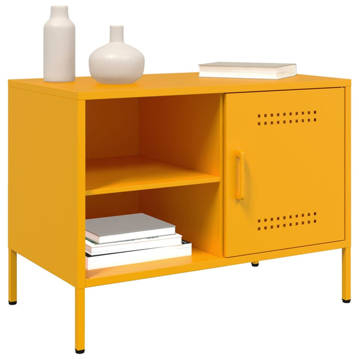 TV Cabinet Mustard Yellow 68x39x50.5 cm Steel