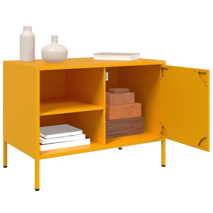 TV Cabinet Mustard Yellow 68x39x50.5 cm Steel