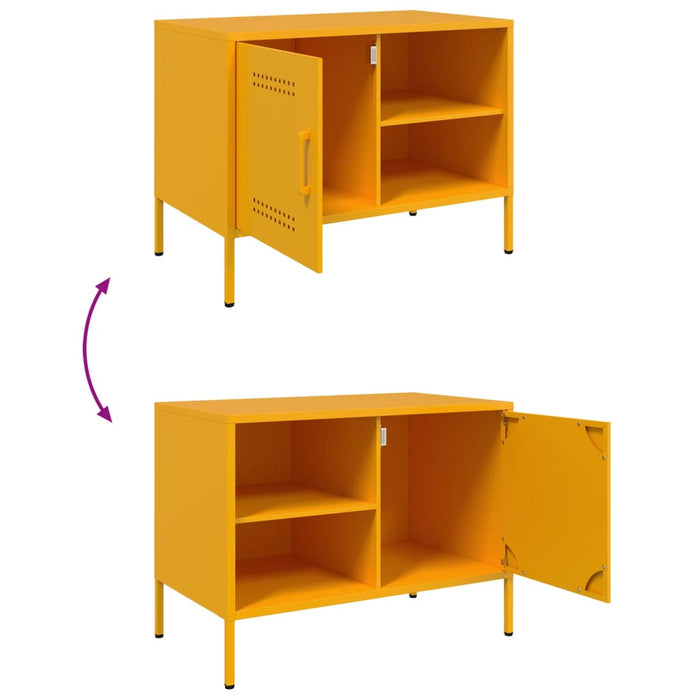 TV Cabinet Mustard Yellow 68x39x50.5 cm Steel