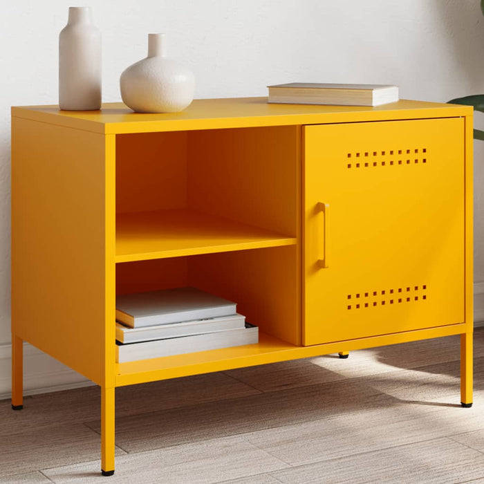 TV Cabinet Mustard Yellow 68x39x50.5 cm Steel