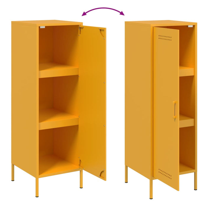 Highboard Mustard Yellow 36x39x113 см стомана