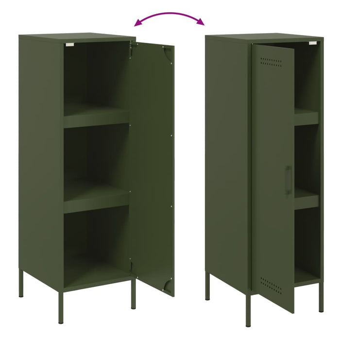 Highboard Olive Green 36x39x113 см стомана