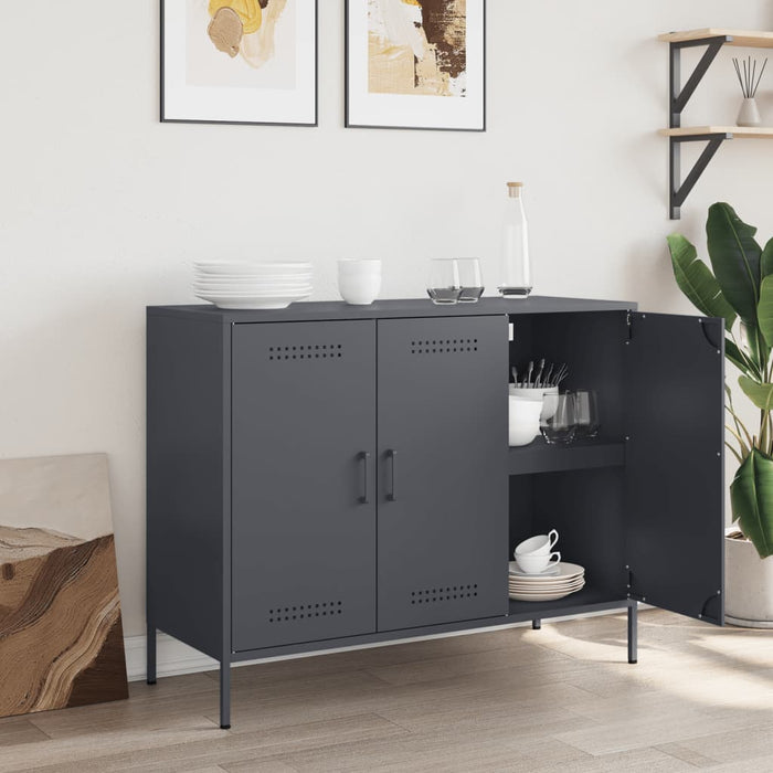 Sideboard Anthracite 100.5x39x79 cm Steel