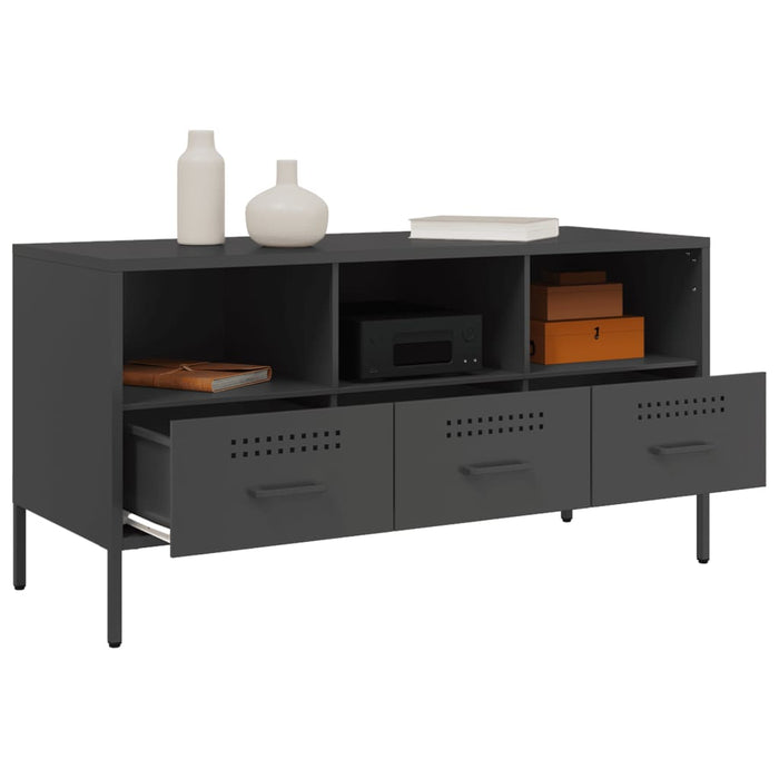 TV Cabinet Black 100.5x39x50.5 cm Steel