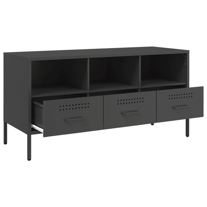 TV Cabinet Black 100.5x39x50.5 cm Steel