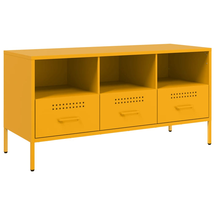 TV Cabinet Mustard Yellow 100.5x39x50.5 cm Steel