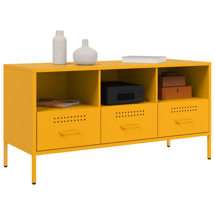 TV Cabinet Mustard Yellow 100.5x39x50.5 cm Steel