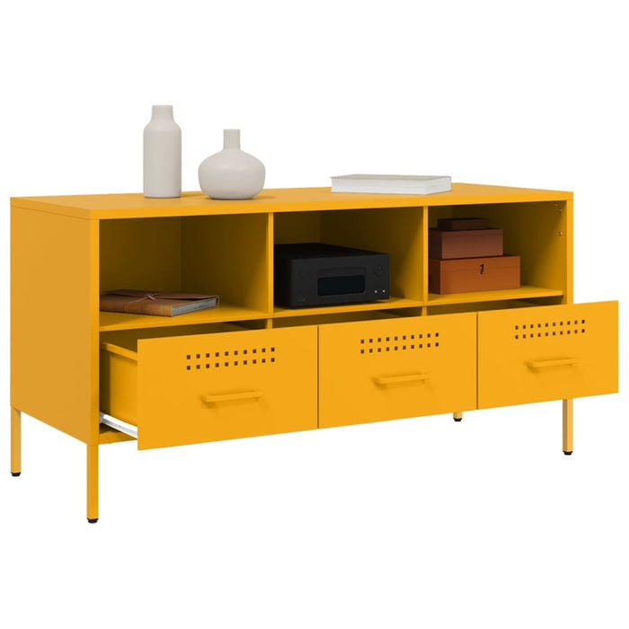 TV Cabinet Mustard Yellow 100.5x39x50.5 cm Steel