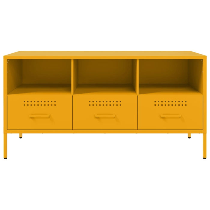 TV Cabinet Mustard Yellow 100.5x39x50.5 cm Steel